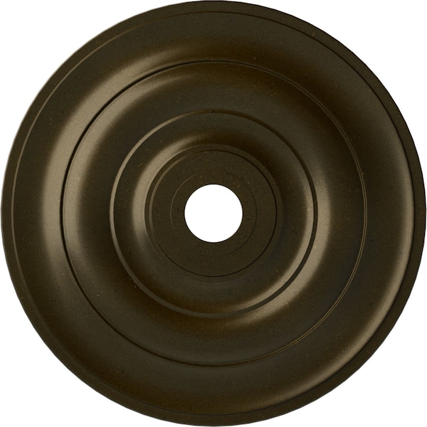 Ekena Millwork Jefferson Ceiling Medallion (Fits Canopies up to 5"), 26 1/2"OD x 3 5/8"ID x 1 1/2"P, Green Gold CM26JEGGS - main